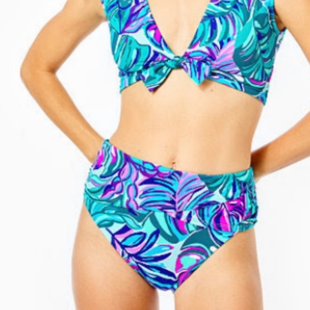 Lilly Pulitzer Don’t Wanna Leaf Bikini Set NWT 10 - Picture 4 of 5